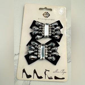 ERICA GIULIANI attachable jeweled bow shoe clips. (brand new)